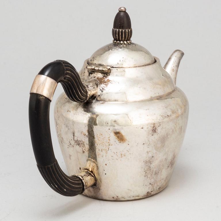 GEORG JENSEN, a model 28 silver coffee pot from Copenhagen, Denmark.