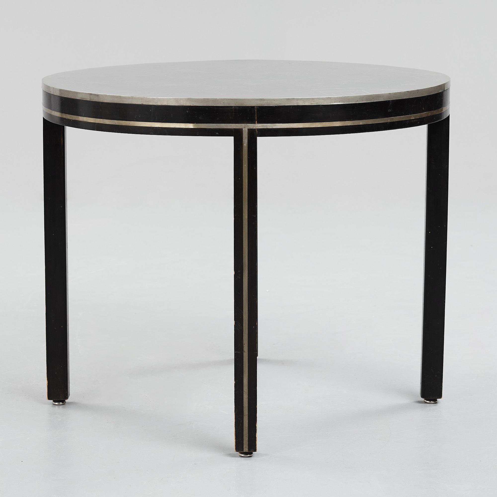 Olof Ågren, & probably Björn Trägårdh or Uno Åhrén, a pewter top table, Stockholm 1930.