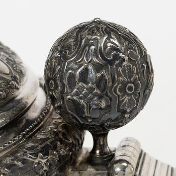 A Swedish silver tankard, mark of Gustaf Löfgren, Stockholm 1901. Baroque style.