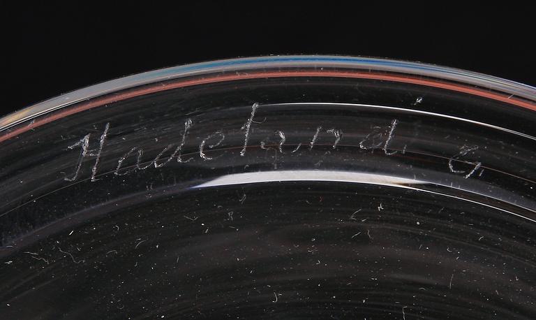 LOCKPOKAL, glas, märkt Hadeland G. Norge. 1900-tal.