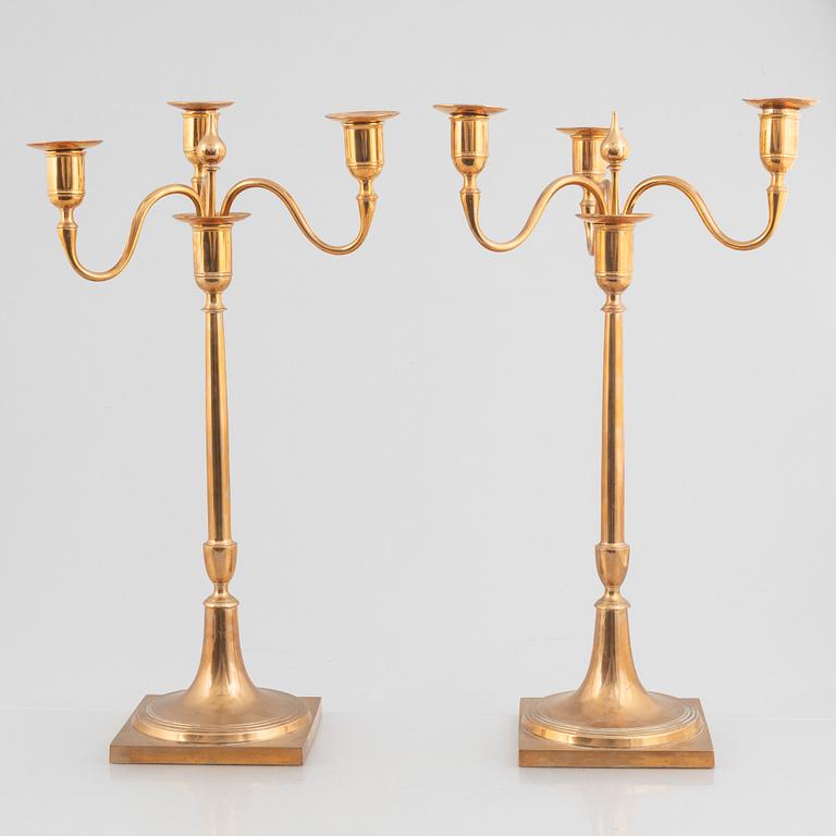 A pair of candelabra 20th century.