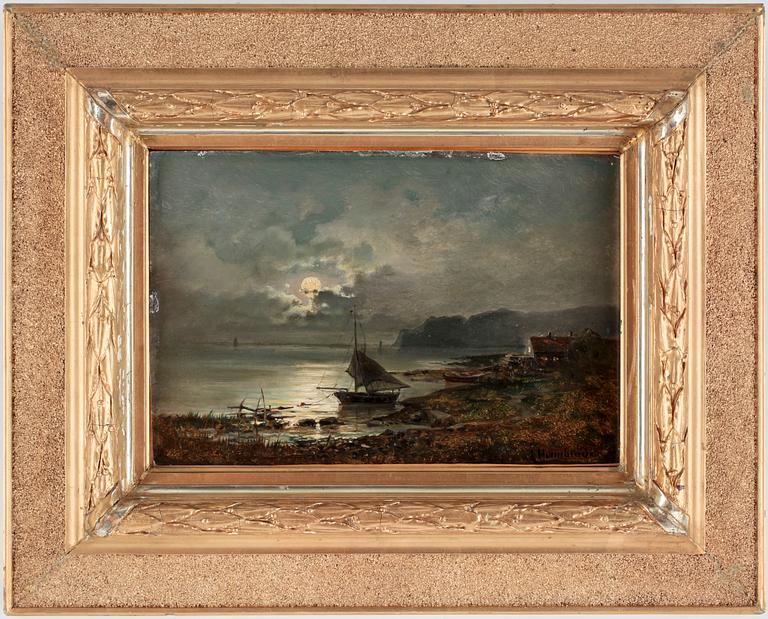 JOSEFINA HOLMLUND, olja på pannå, sign.