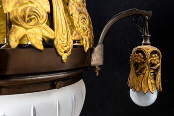 Chandelier / Ceiling lamp, Art Nouveau, early 20th century.