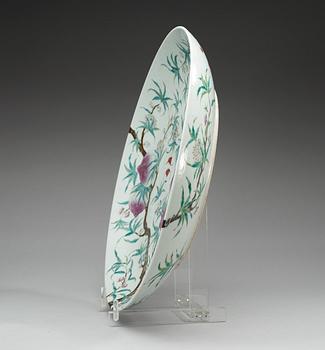 A famille rose 'peach' dish, China, early 20th Century.