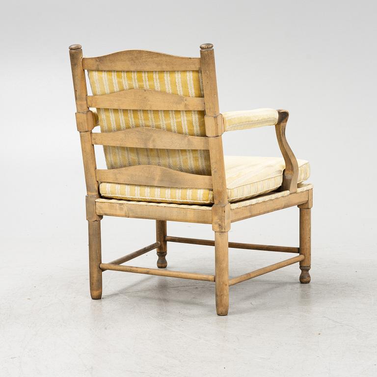 A Gustavian style armchair, 20th Century.