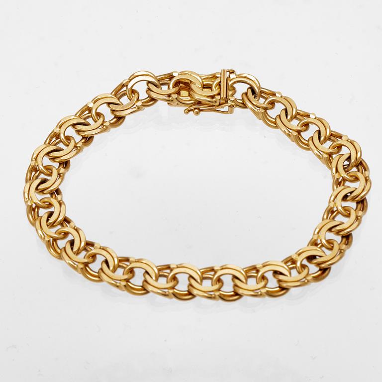 Bracelet 18K gold Bismarck Köping 2003 vikt 27,9 grams.