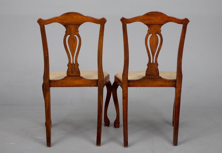 MÖBLEMANG, 5 delar, rokokostil, Holland sekelskiftet 1800/1900.