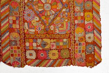 A semi-antique embroided textile, nomads, Iraq, c. 240 x 152 cm.