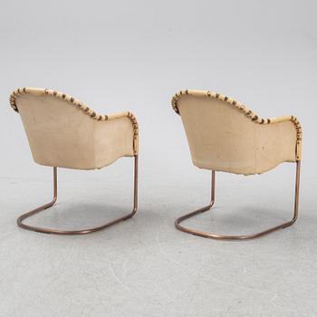 Mats Theselius, a pair of 'Ingo' leather armchairs, Källemo, 2014.