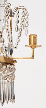 A North European circa 1800 six-light chandelier.