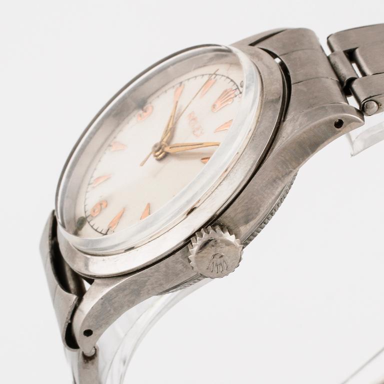 ROLEX, Oyster, Chronometer, s.k ""Big Bubbleback transitional", armbandsur, 33,5 mm.