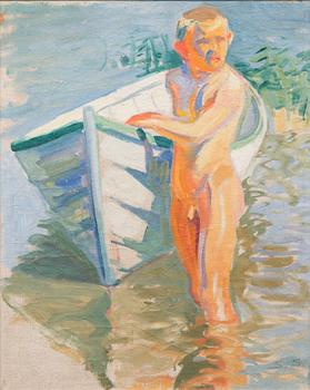 SANTERI SALOKIVI, "A boy and a boat".