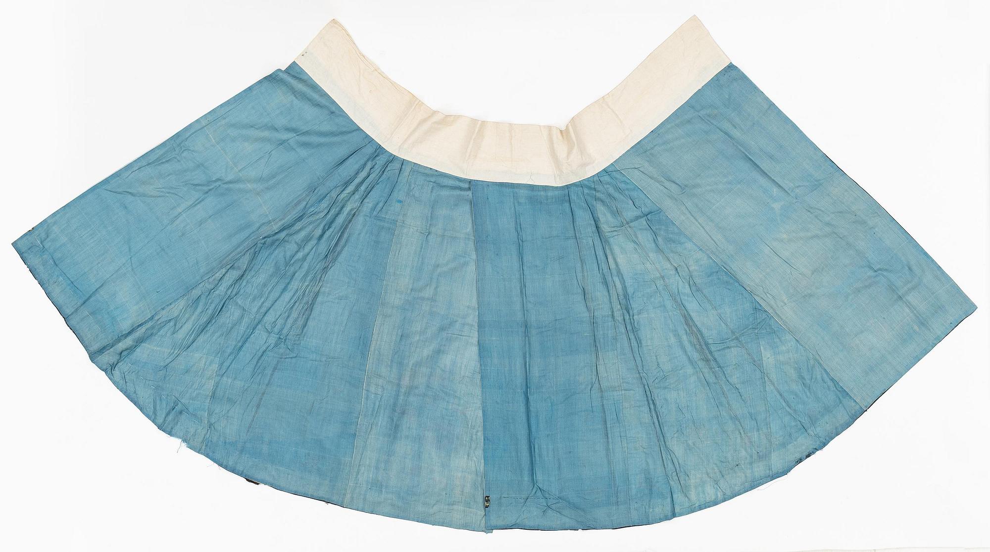 Kjol, broderat siden. Qingdynastin, 1800-tal.