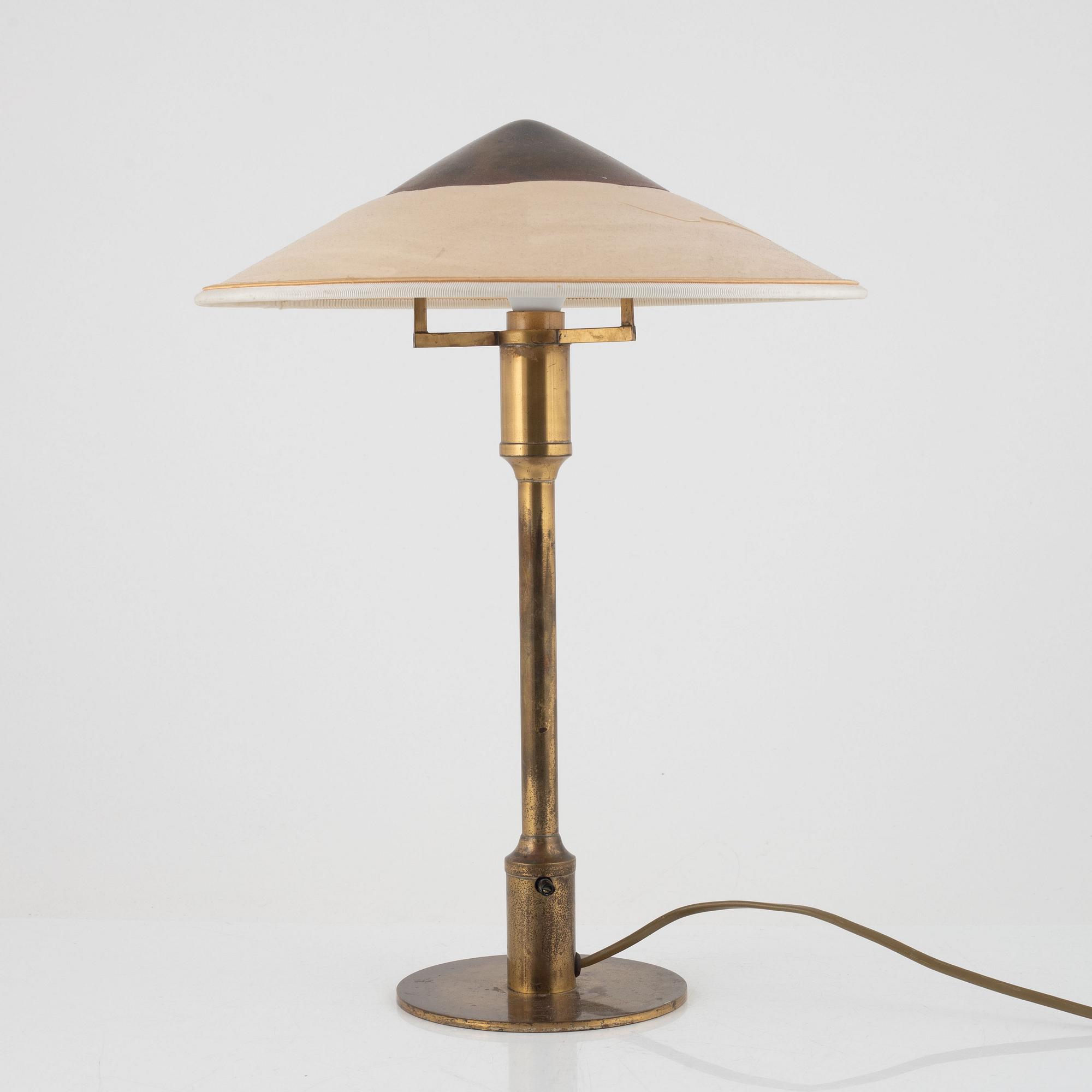 Niels Rasmussen Thykier, bordslampa, modell Kongelys T3, Fog & Mörup, 1940-tal.