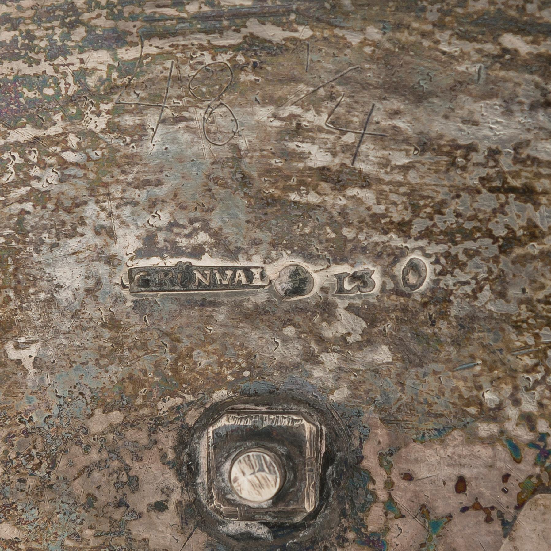 Johan Petter Grönvall, sockerskrin, silver, Stockholm, sannolikt kring 1820. Empir.