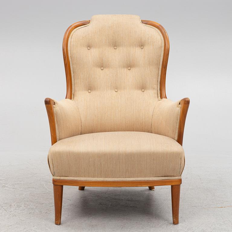 Carl Malmsten, a "Vår Fru" armchair, Bodafors, Sweden, 1960's.