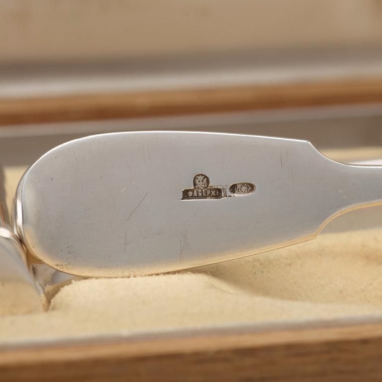 Fabergé, dopbestick, 5 delar, silver, Moskva 1899-1908.