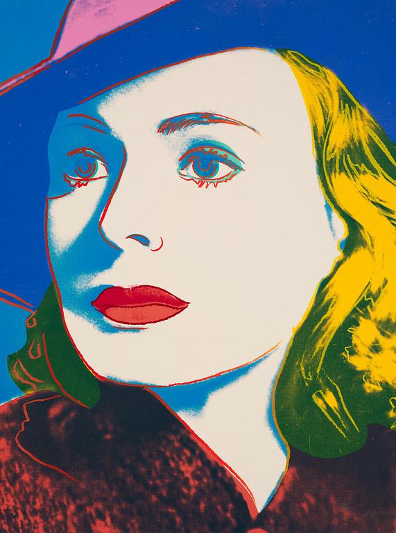 Andy Warhol, "With Hat", from: "Three portraits of Ingrid Bergman".