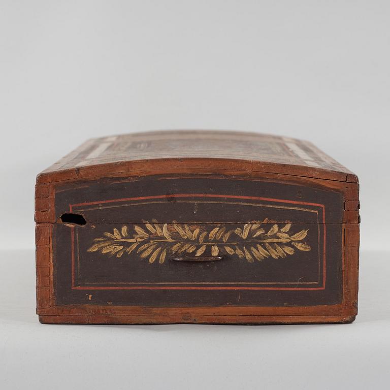 a folk art violin box from Arbrå Hälsingland marked OES 1834.