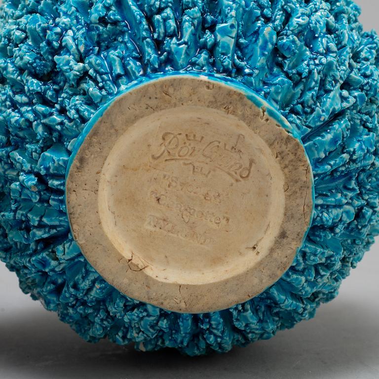 GUNNAR NYLUND, vaser, två stycken, chamotterad stengods, Rörstrand.