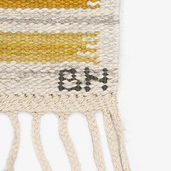 Barbro Nilsson, a carpet, 'Hjortron', flat weave, c. 137 x 87 cm, signed AB MMF BN.