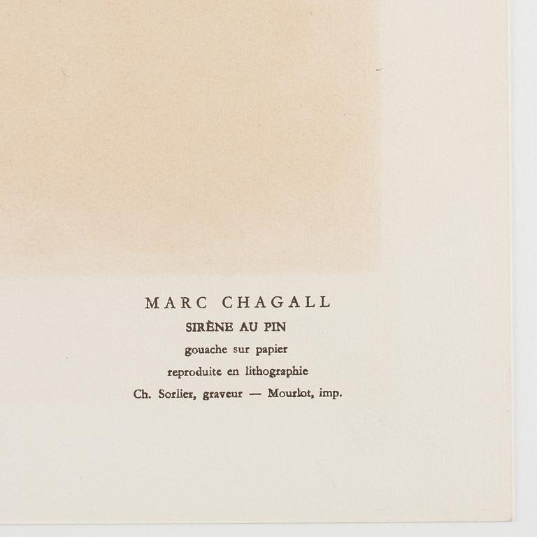 Marc Chagall After, "Sirène au pin", from: "Nice et la Côte d'Azur".