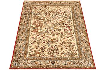 Matta, Ghom, silke, ca 207 x 136 cm.