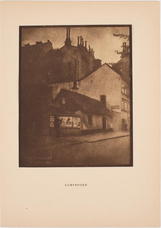 Henry B. Goodwin, four photo gravures from the book 'Vårt vackra Stockholm', signed in the negative.