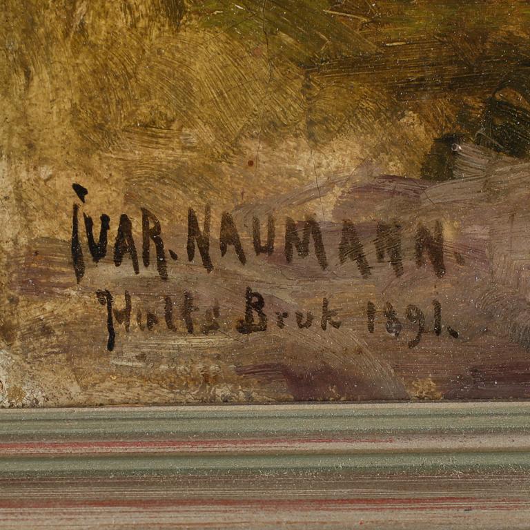 IVAR NAUMANN, olja på duk, signerad och daterad 1891.