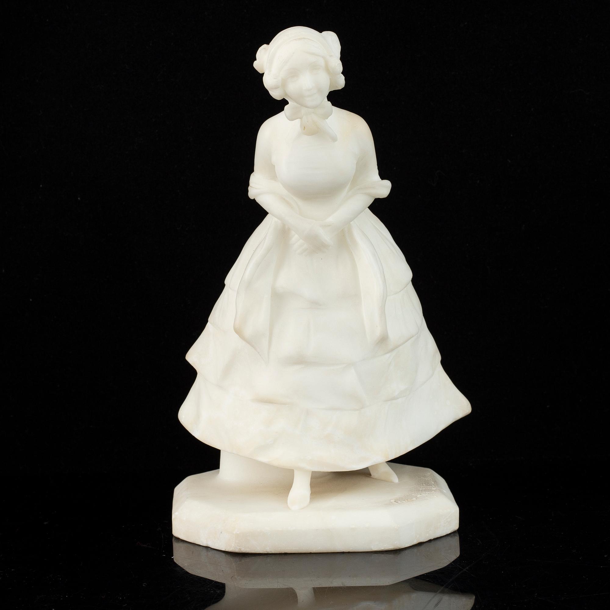 George van der Straeten, after, an alabaster sculpture, around 1900.