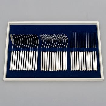 Pekka Piekäinen, a 78-piece set of cutlery in silver and steel, Turku 1990. Designed for the Presidential residence.