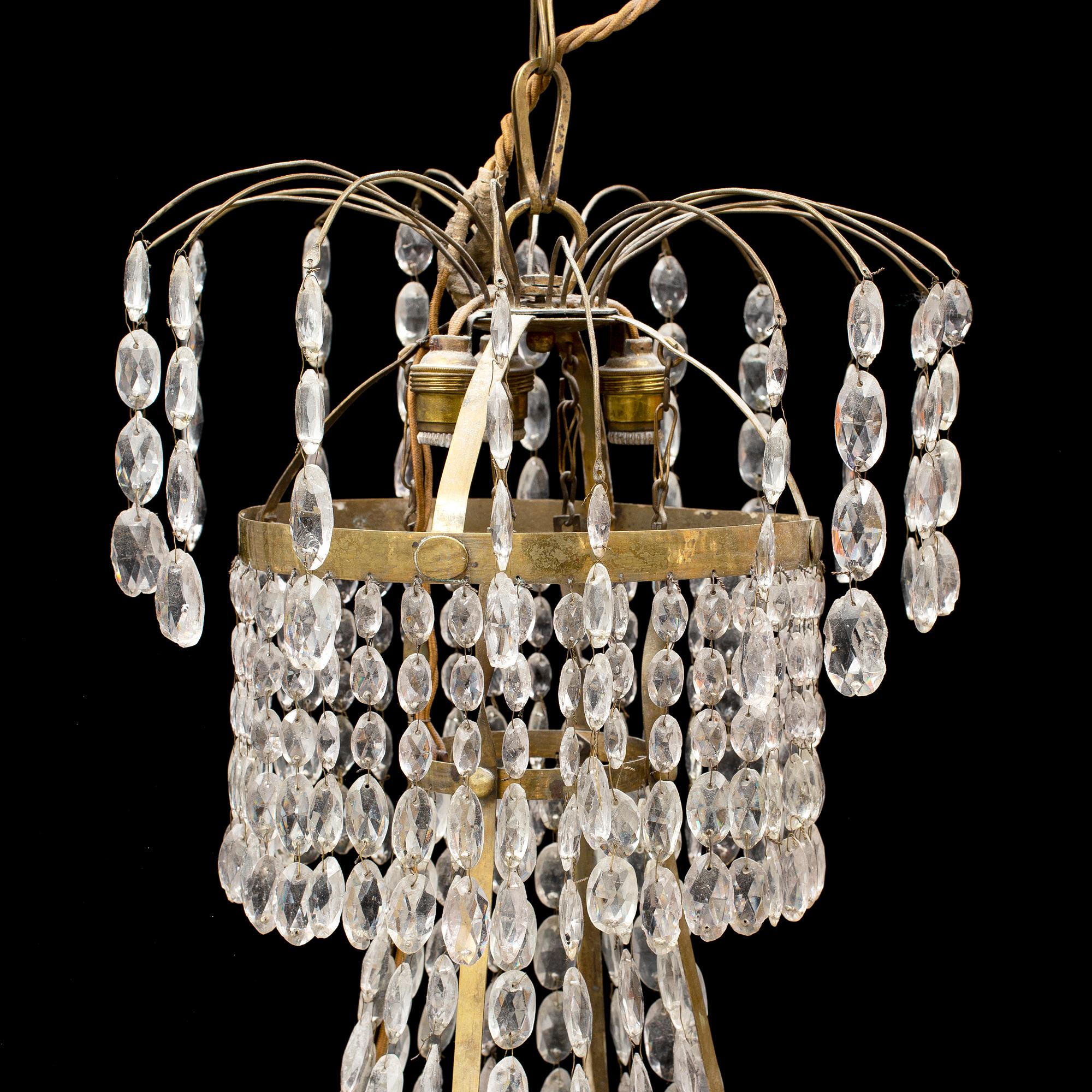 A late gustavian chandelier, early 19th century.