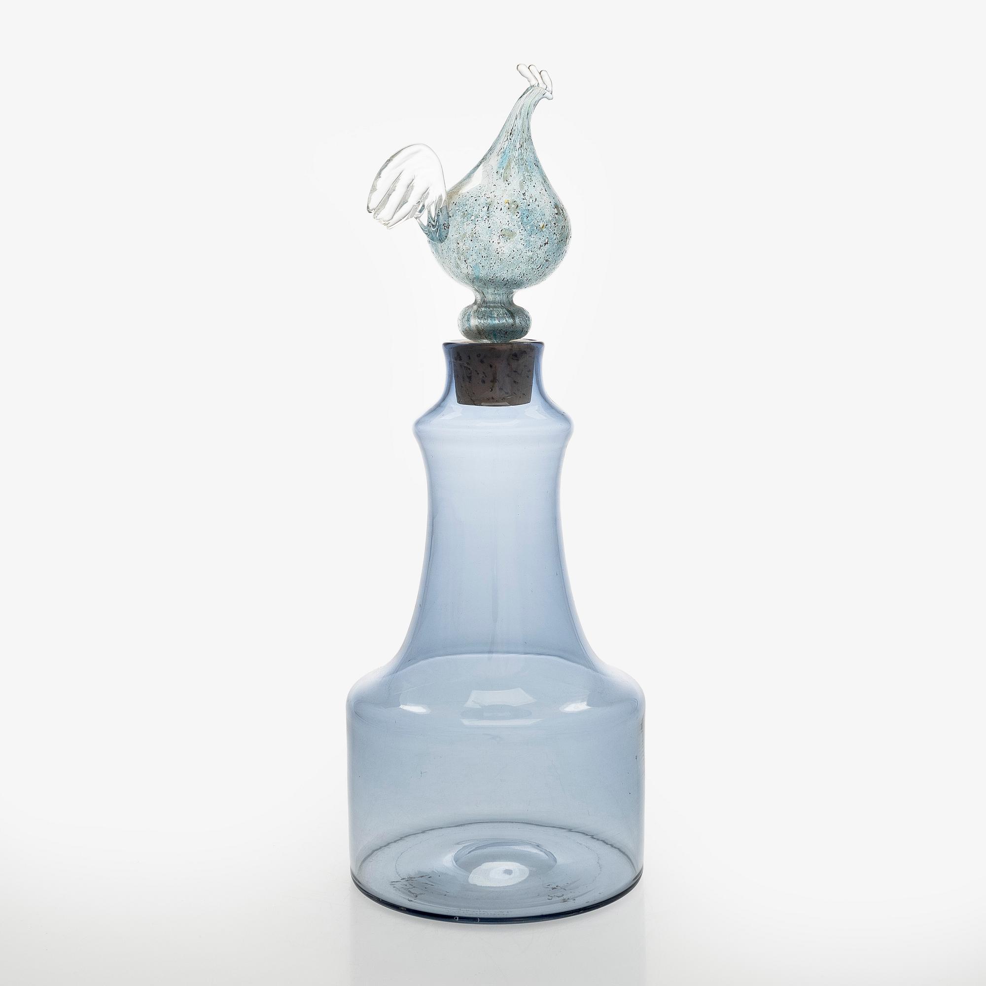 Kaj Franck, karahvi, "1502/KF 502", lasia, signeerattu K. Franck Nuutajärvi Notsjö -61.