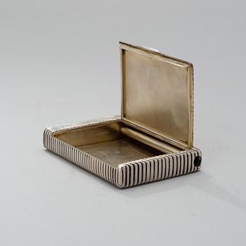 A CIGARETTE CASE, silver, Johan Allenius St Petersburg 1896-1903, weight 192 g.