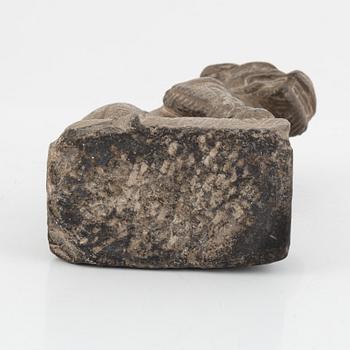 A Chinese stone Buddhist lion, Ming dynasty (1368-1644).