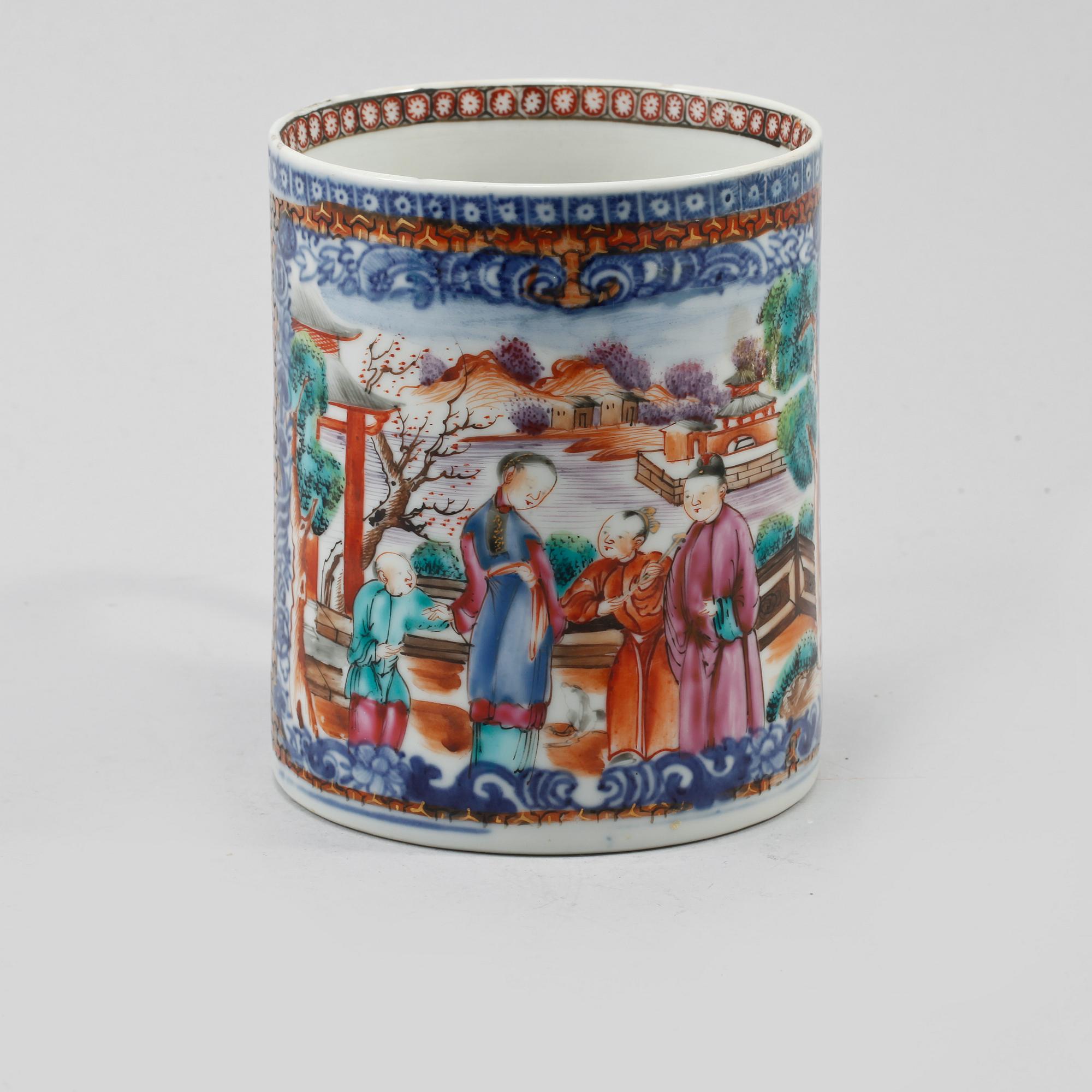 MUGG, porslin, Kina, Qianlong 1736-1795.