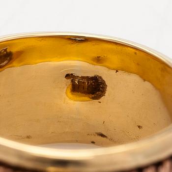 Sormus, 18K kultaa/ruusukultaa, ja briljanttihiottu timantti. Sertifikaatilla.