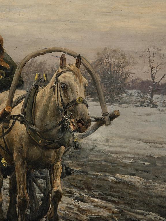 Alfred von Wierusz-Kowalski, "Postboten in Polen" (Brevbärare i Polen).