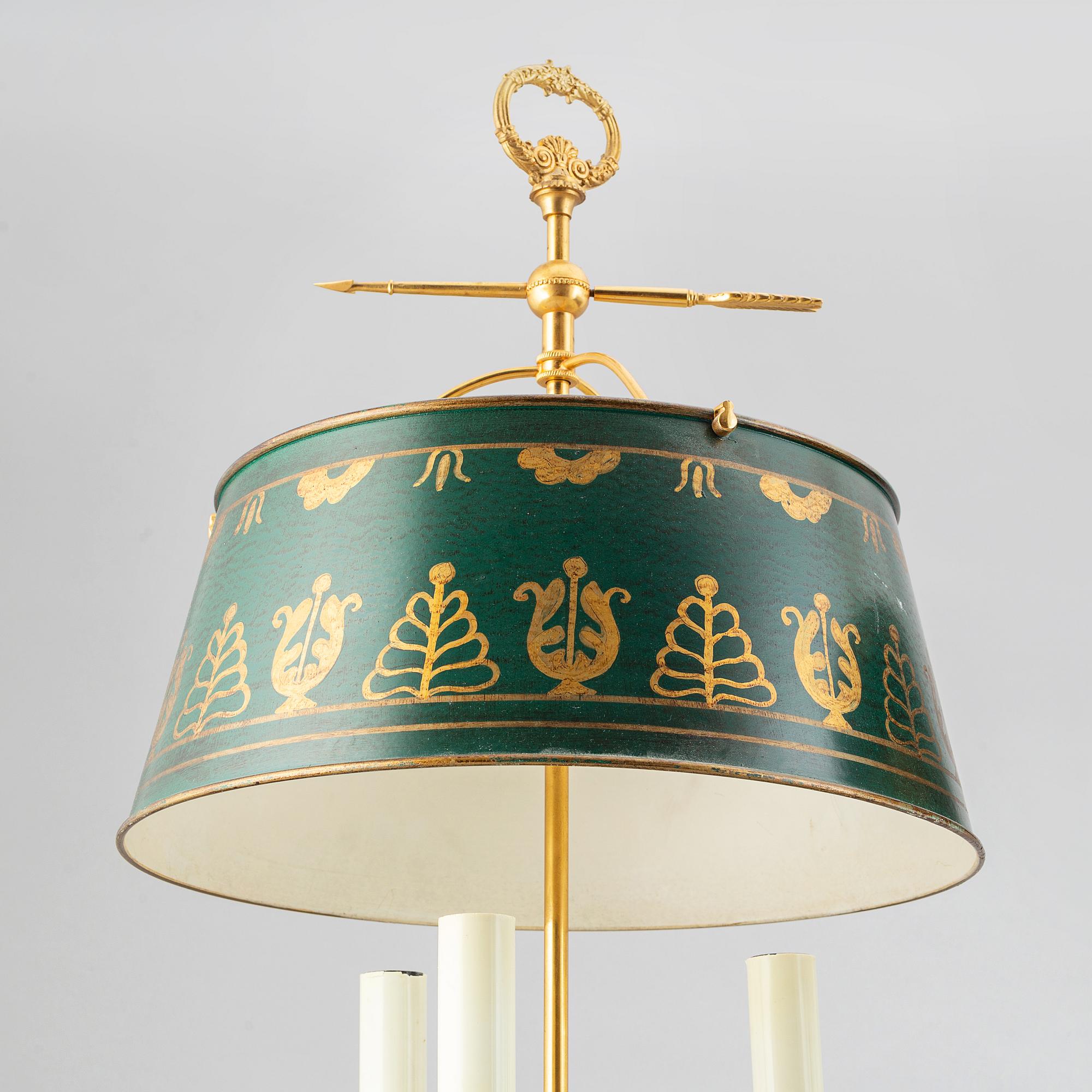 A pair of brass table lamps, Bouillotte lamps, sencond half of the 20th century.