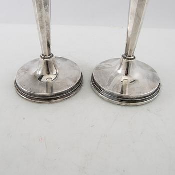 Eric Löfman, candlesticks, a pair, silver, MGAB, Uppsala, 1974.