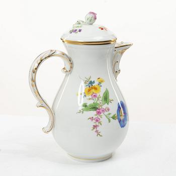 Meissen, An 11 part "Meissen Floral" (Saxon flower) porcelain coffee service, 20th century.