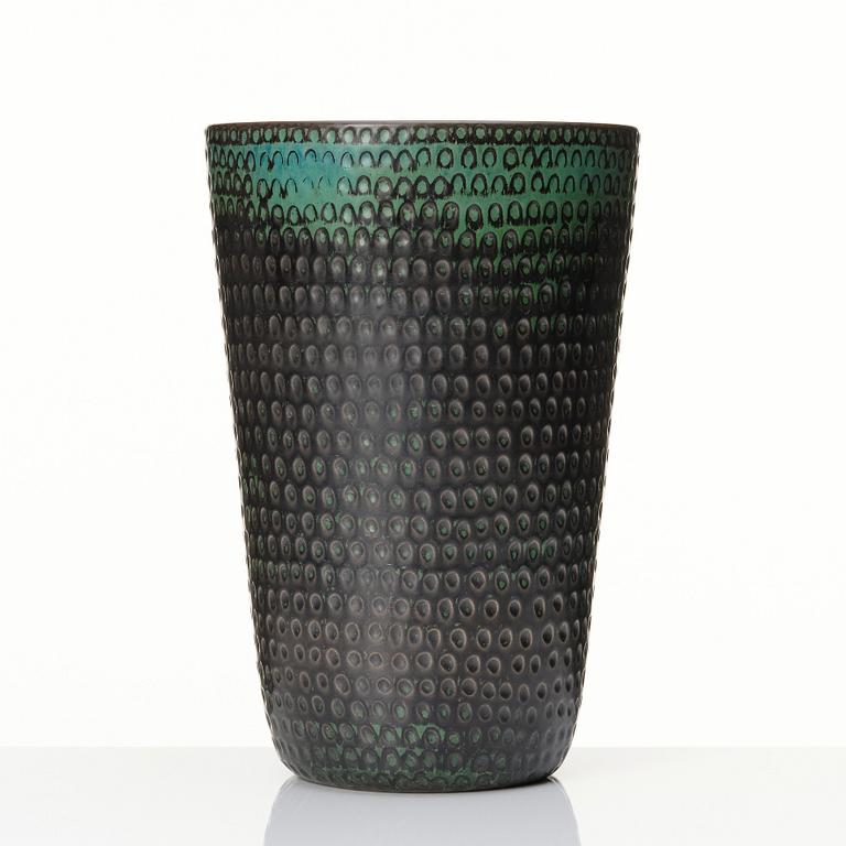 Stig Lindberg, a stoneware vase, Gustavsberg studio, Sweden 1961.