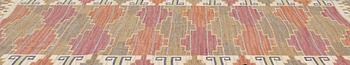 A CARPET, "Bruna heden", flat weave, 306 x 204 cm, signed MMF.