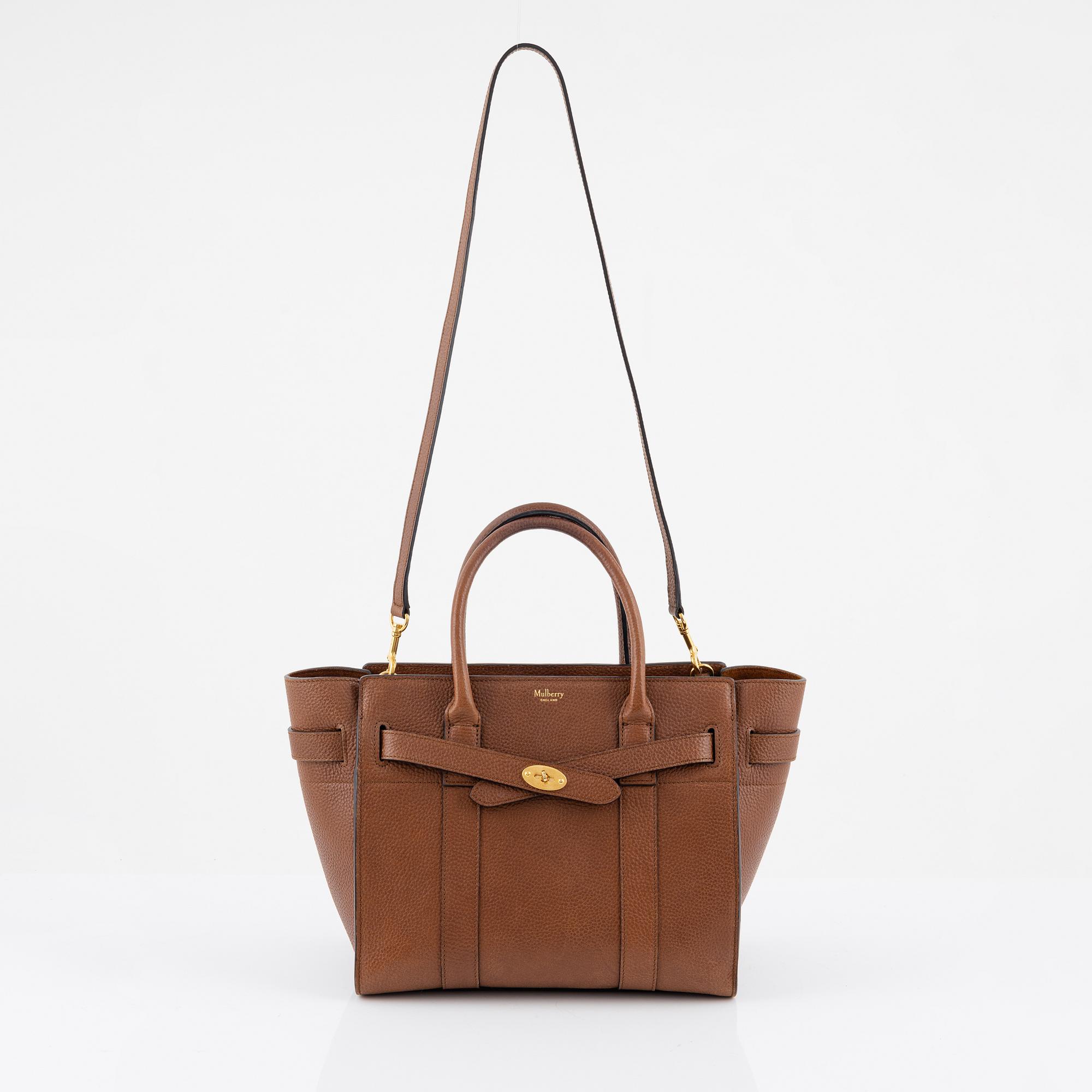 Mulberry, A cognac leather bag, "Small zipped Bayswater".