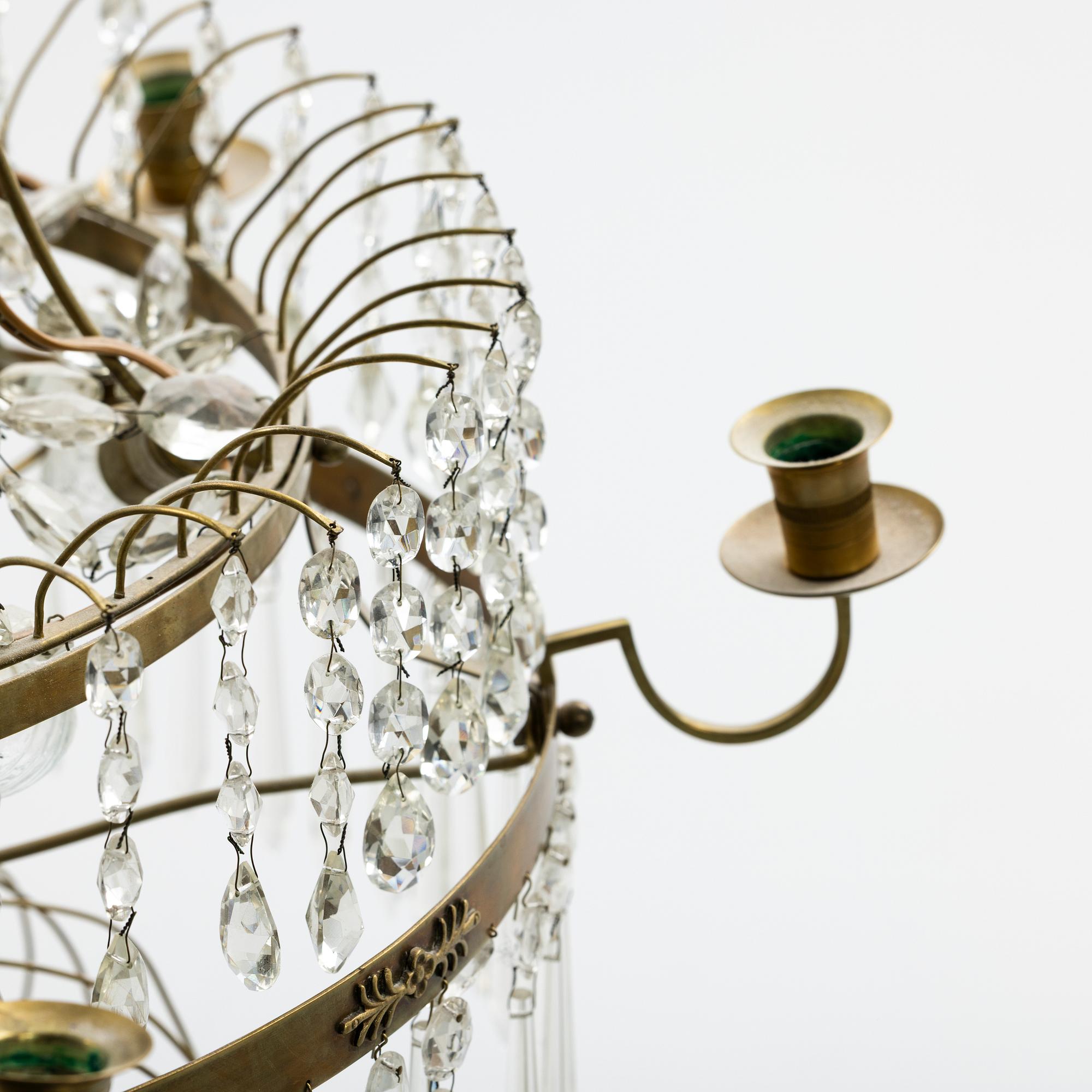 Chandelier, Gustavian style, latter half of the 19th century.