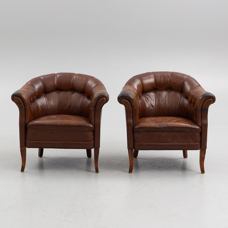 A pair of armchair, mid 20th Century.