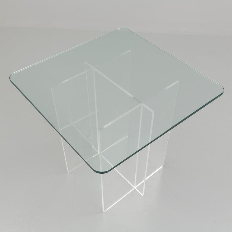 BORD, glas och plexiglas, 1980-tal.