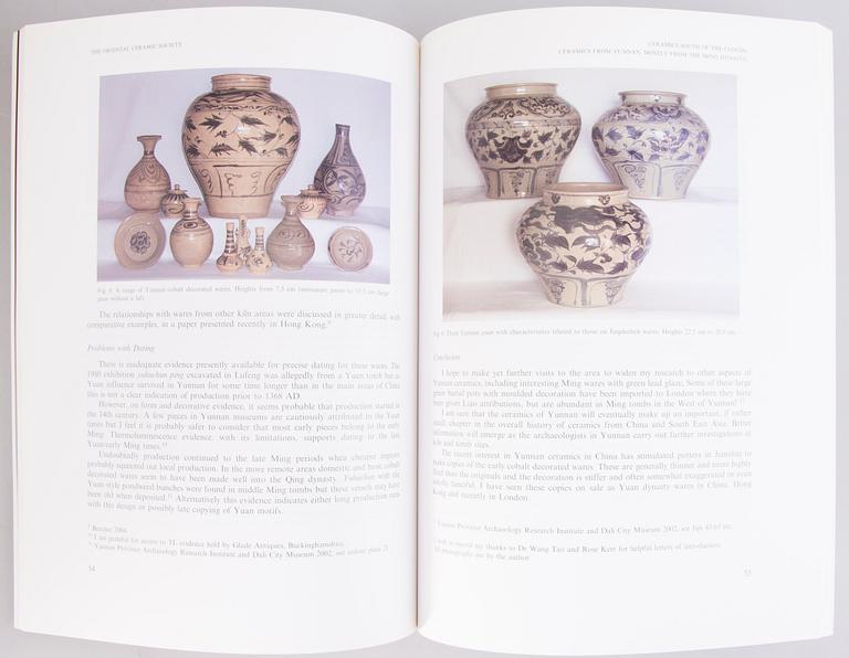 BOOKS, 9 pieces, Transactions of the Oriental Ceramic Society, London 1991-2004.