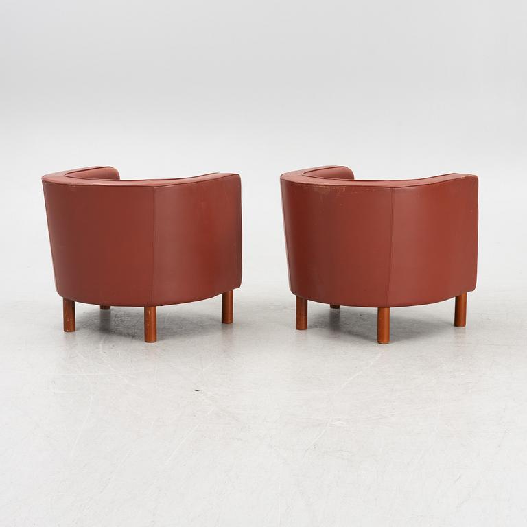 A pair of armchairs, late 20th Century.