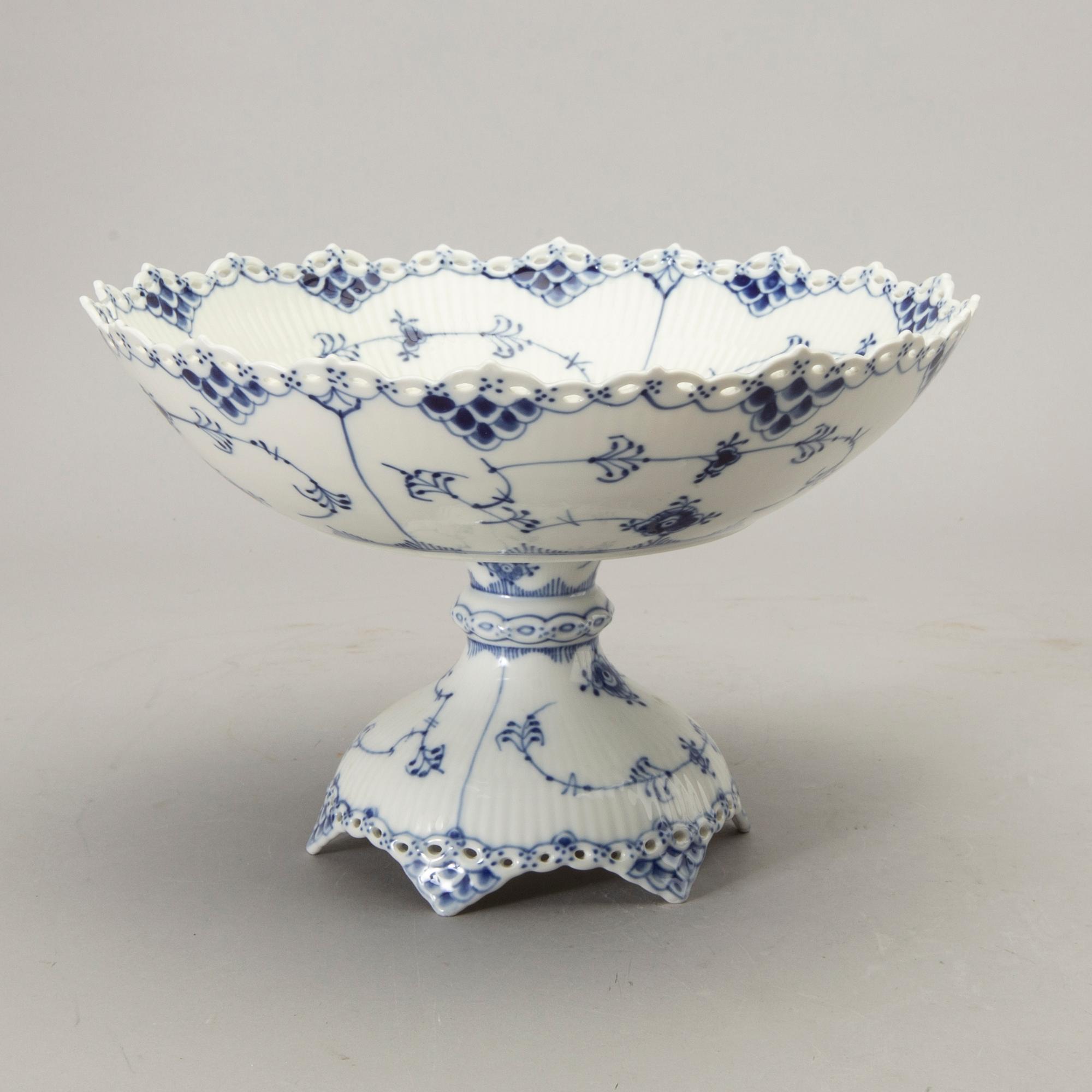 A bowl and plate Royal Copenhagen Denmark later part of the 20th century.
